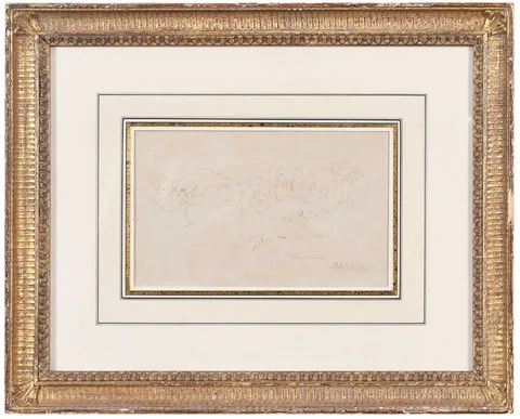 Ralph Albert Blakelock, Panama, ink on paper