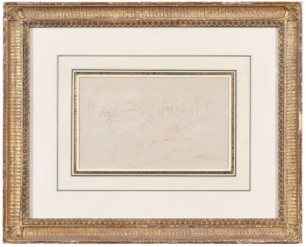 Ralph Albert Blakelock, Panama, ink on paper