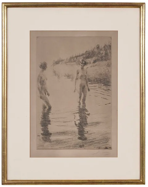 Anders Zorn, Shallow, 1913, etching on laid paper
