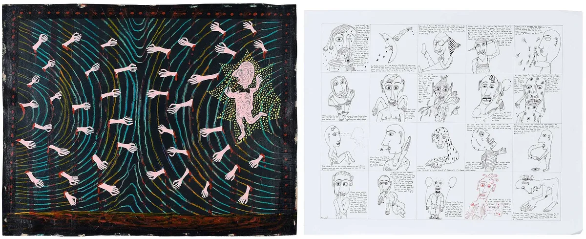 Ronald J. Sloan, Two works: The Singer, oil on paper