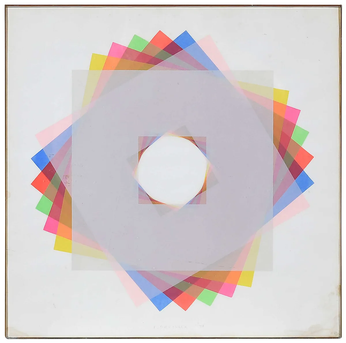 Ernest A. Dieringer, Overlapping squares, printed ink on paper