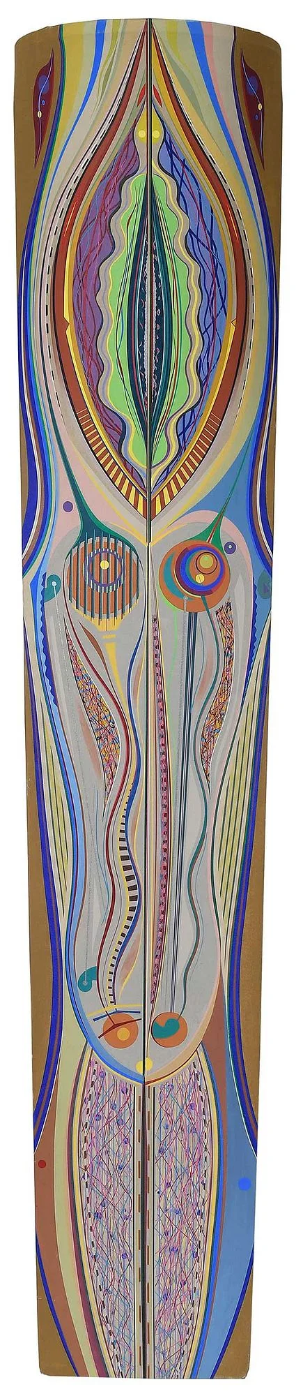 Egypt Tango, not apparently signed, dimensional canvas by Robert Barnard, acrylic on linen, sold May 2024
