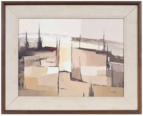 Lewis Scott Croft, Untitled, abstract landscape, oil on Masonite