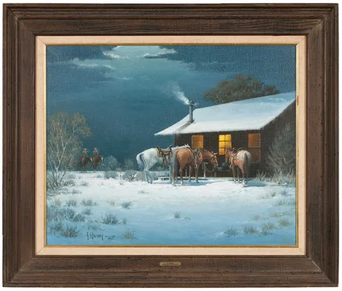 G. (Gerald Harvey Jones) Harvey, Gathering of the Ranchers, 1967, oil on canvas
