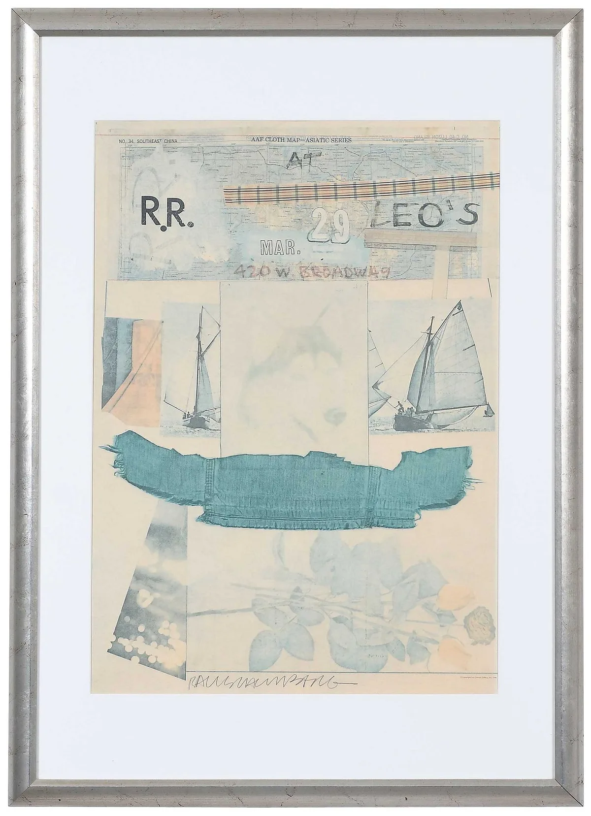 At Leo's by Robert Rauschenberg, 1980, offset lithograph, sold Jan 2024