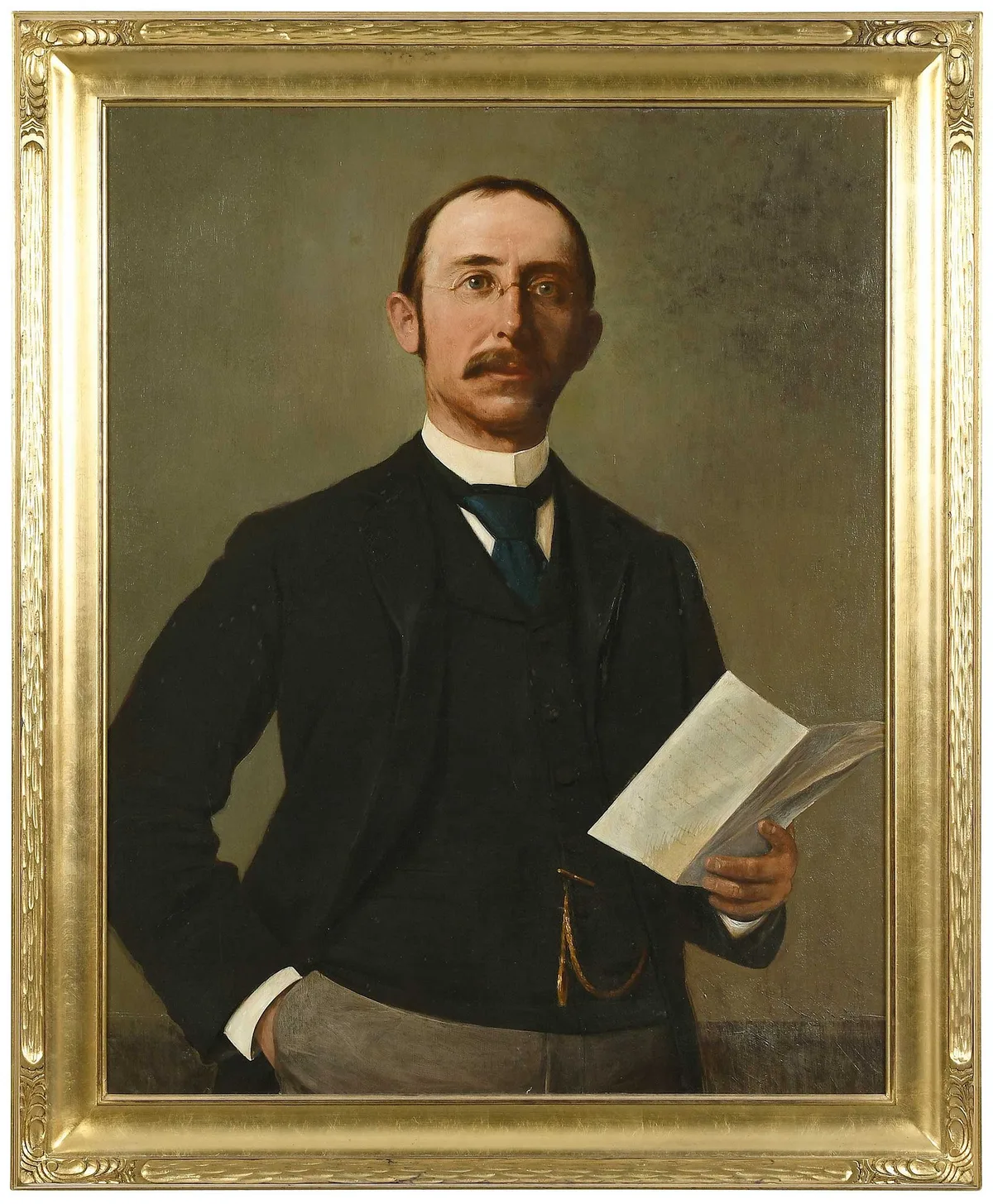Carl Joseph Becker, Portrait of George E. Bartol, circa 1896, oil on canvas