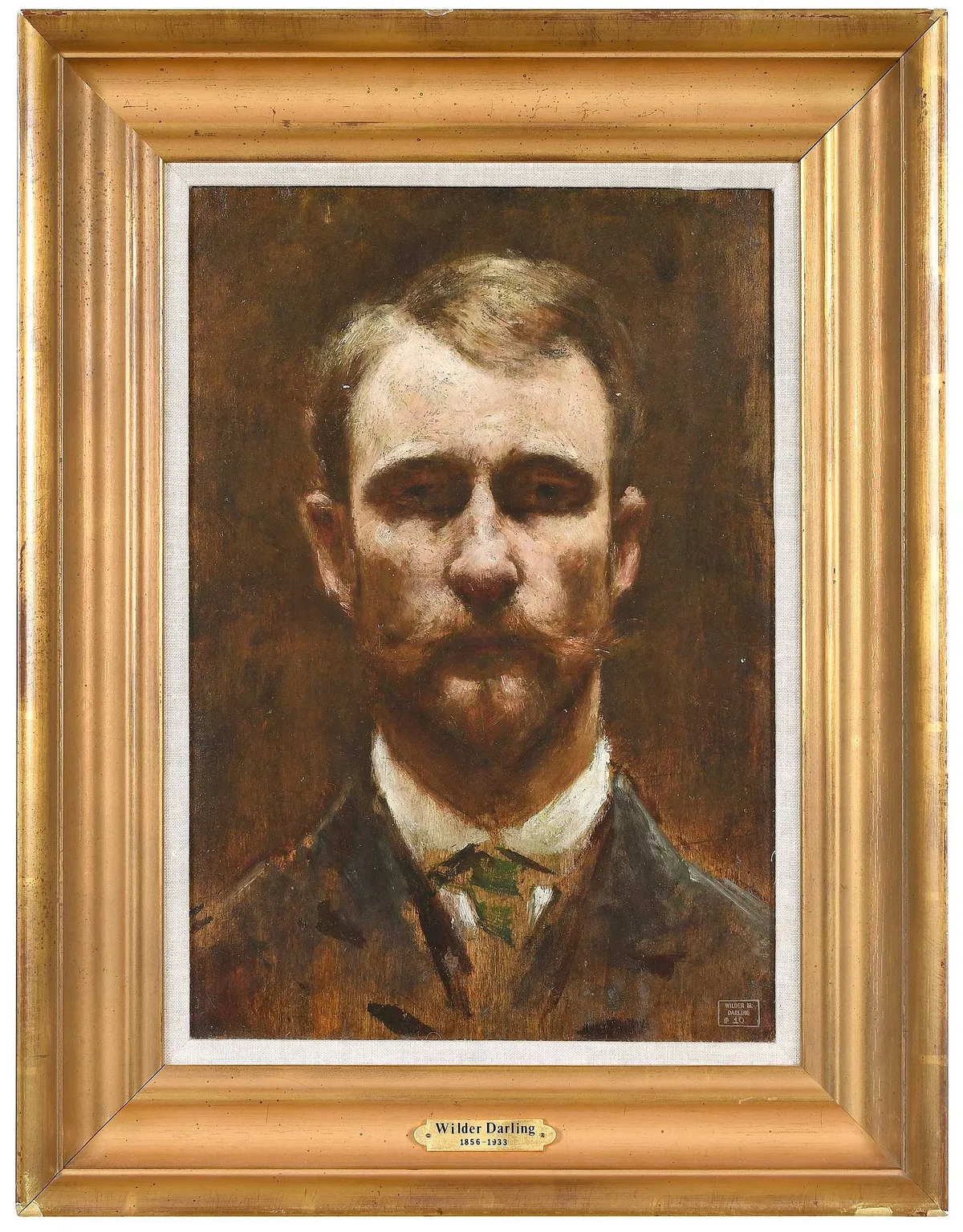 Wilder M. Darling, Self Portrait, oil on panel