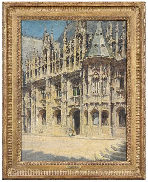 Colin Campbell Cooper, Palais de Justice, Rouen, France, oil on canvas