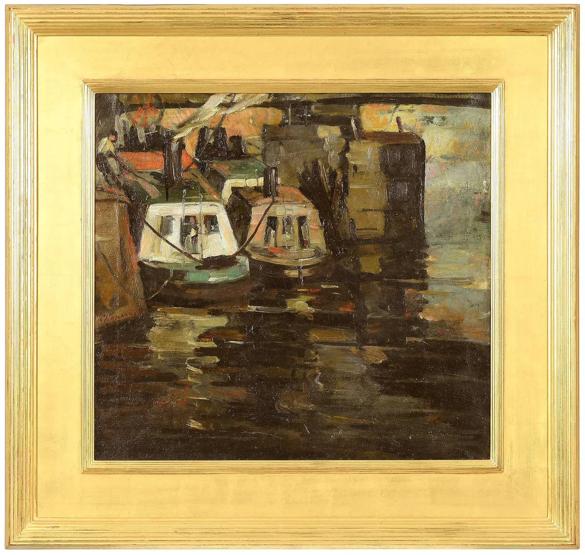 Charles Shepard Chapman, Along the Seine, oil on canvas