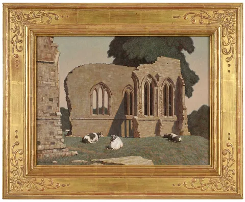 Philip Gregory Needell, Sunshine and Peace, Eggleston Abbey (Near Barnard Castle, Yorkshire), oil on plywood