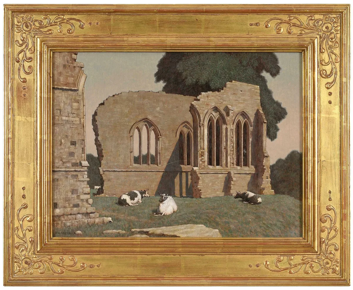 Philip Gregory Needell, Sunshine and Peace, Eggleston Abbey (Near Barnard Castle, Yorkshire), oil on plywood