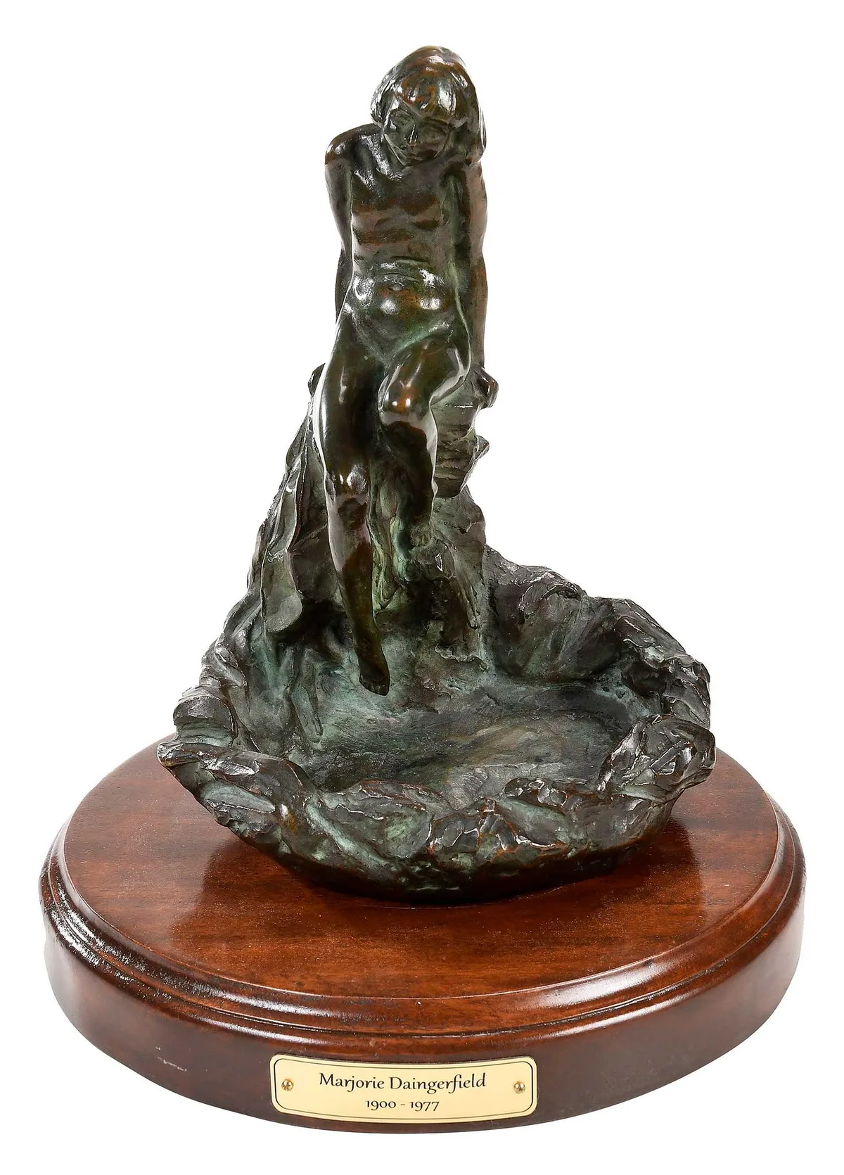 Marjorie Daingerfield, Dipping Her Toes, patinated bronze