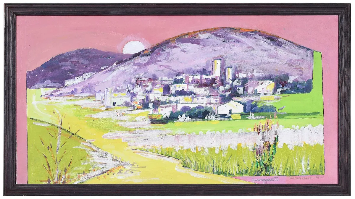 Ruth Appeldoorn Mead, Mexican Hill Town, oil on canvas