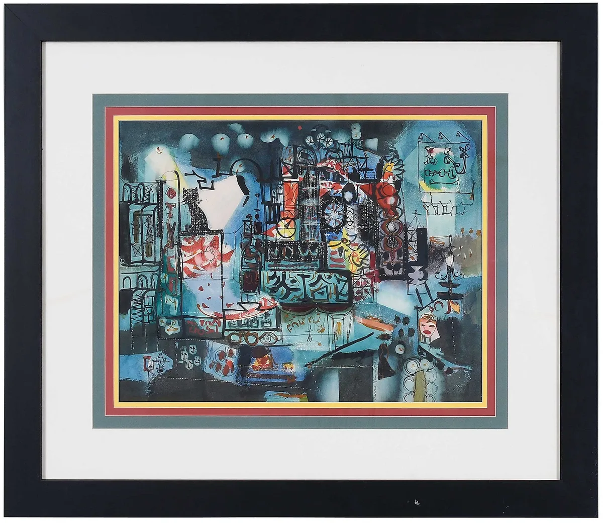 Clatter Town by Rainey Bennett, watercolor on paper, sold Nov 2023