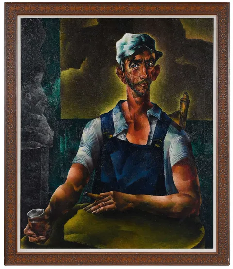 William S. Schwartz, Cash Corning, oil on canvas