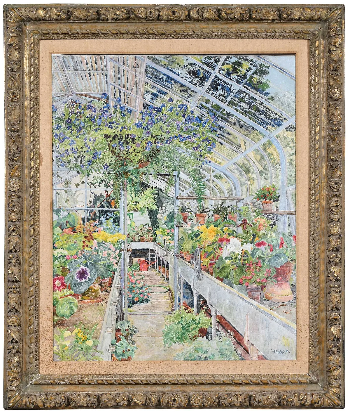 Lilian MacKendrick, Greenhouse I, Salem Center, 1966, oil on canvas