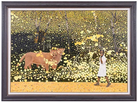 Carroll Cloar, The Thicket in Autumn, 1974, acrylic on Masonite