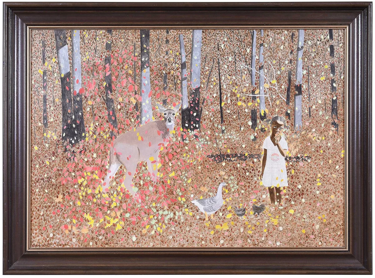 Peaceable Thicket by Carroll Cloar, 1980, acrylic on Masonite, sold Nov 2023