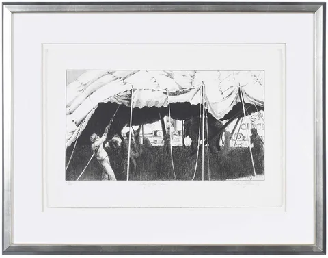 Maud Gatewood, Day of the Circus, lithograph