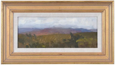 Frank Hobbs, Storm Front Over the Mountain - Late October, oil on panel