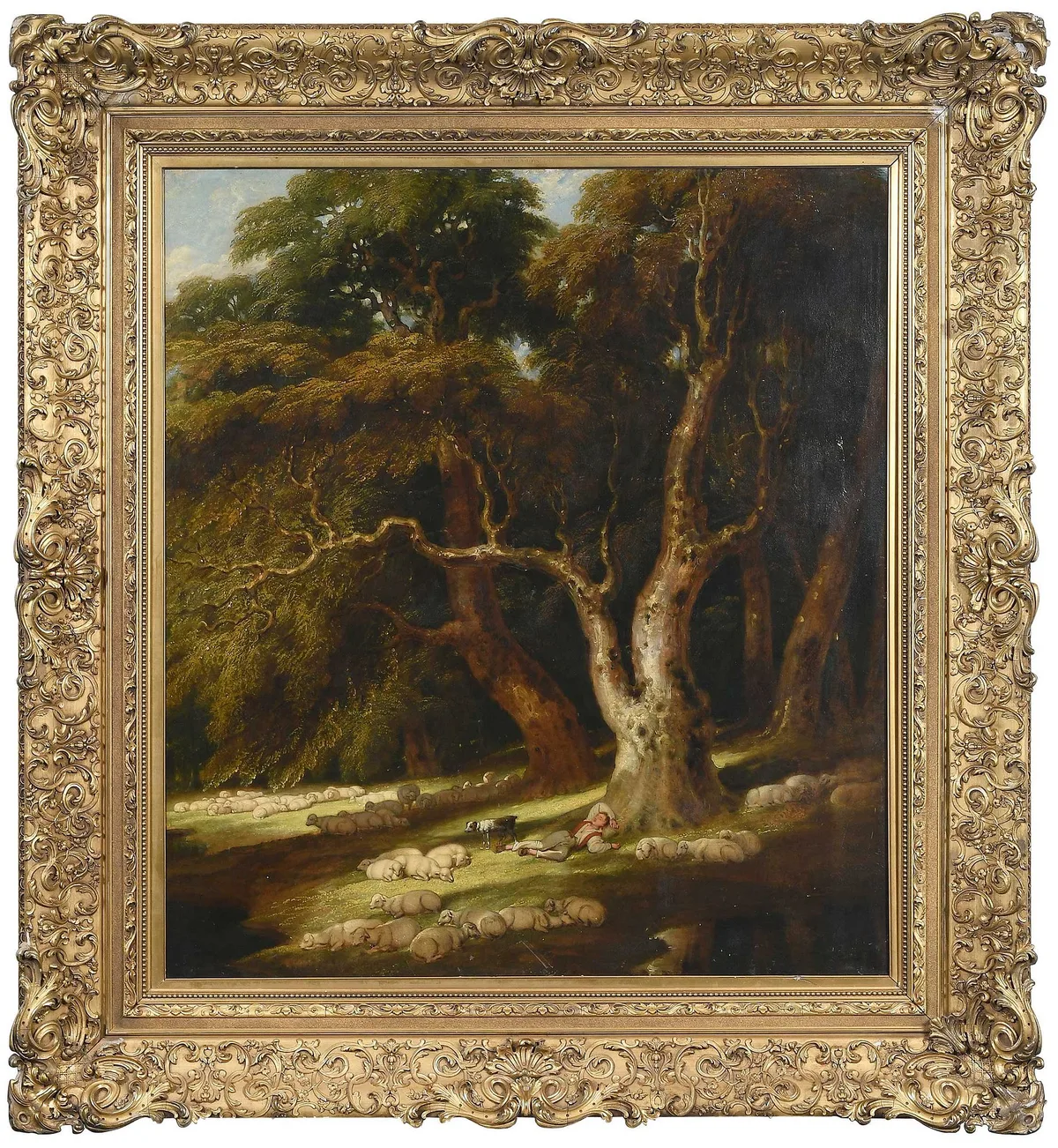 Richard Westall, Shepherd and Sheep in Repose, 1832, oil on canvas