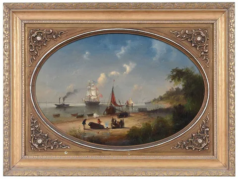 Carl Reinhardt, American Ship and Other Shipping of the Coast, 1856, oil on canvas