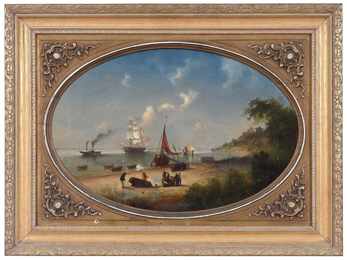 Carl Reinhardt, American Ship and Other Shipping of the Coast, 1856, oil on canvas