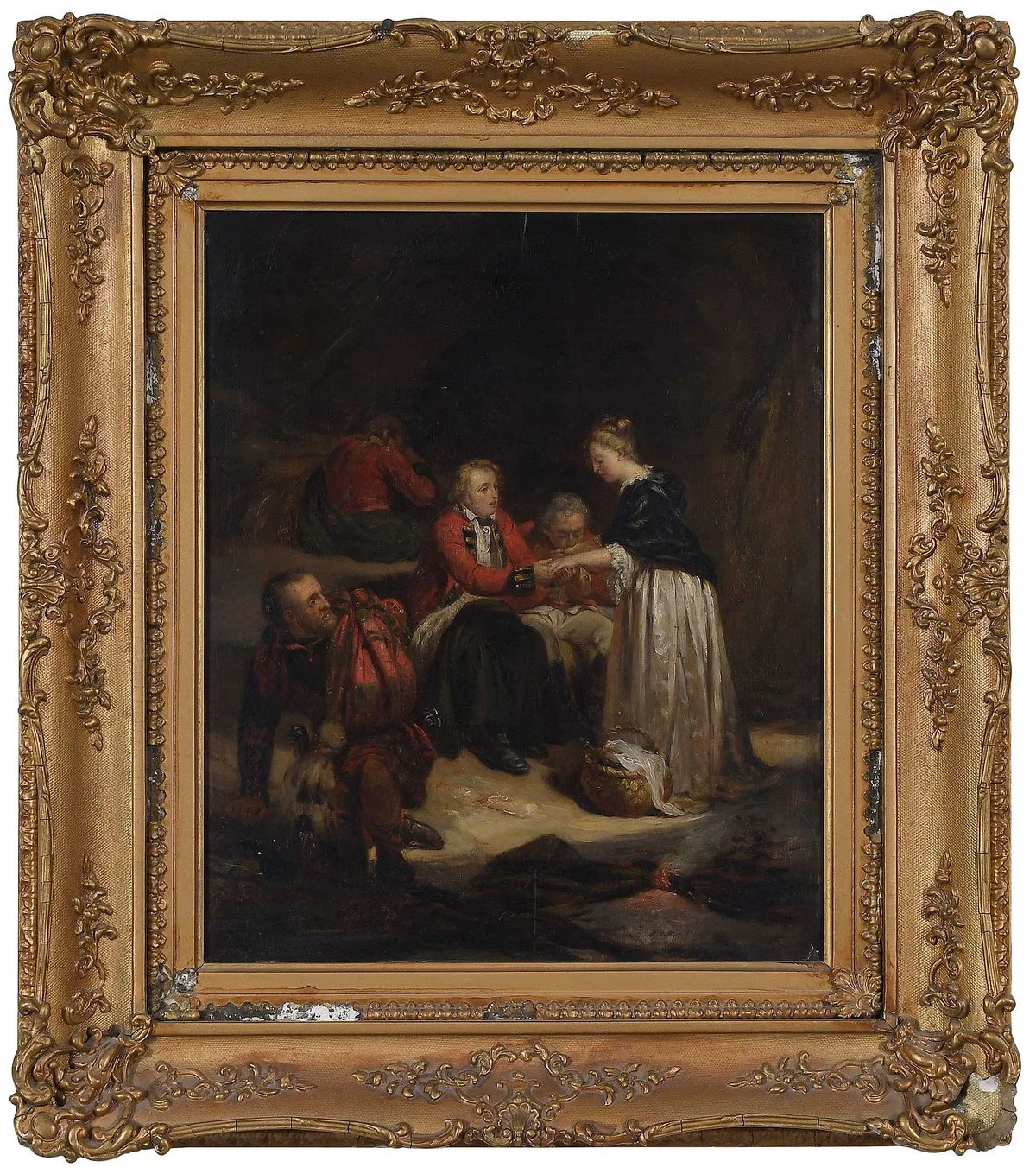 Paul Delaroche, Edouard en Ecosse, not apparently signed, oil on panel