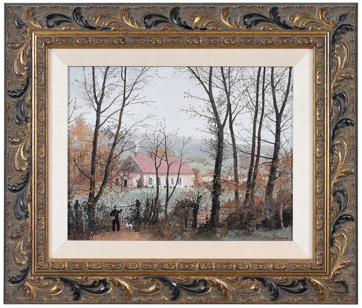 Michel Delacroix, Petite maison, grand jardin, acrylic on canvas
