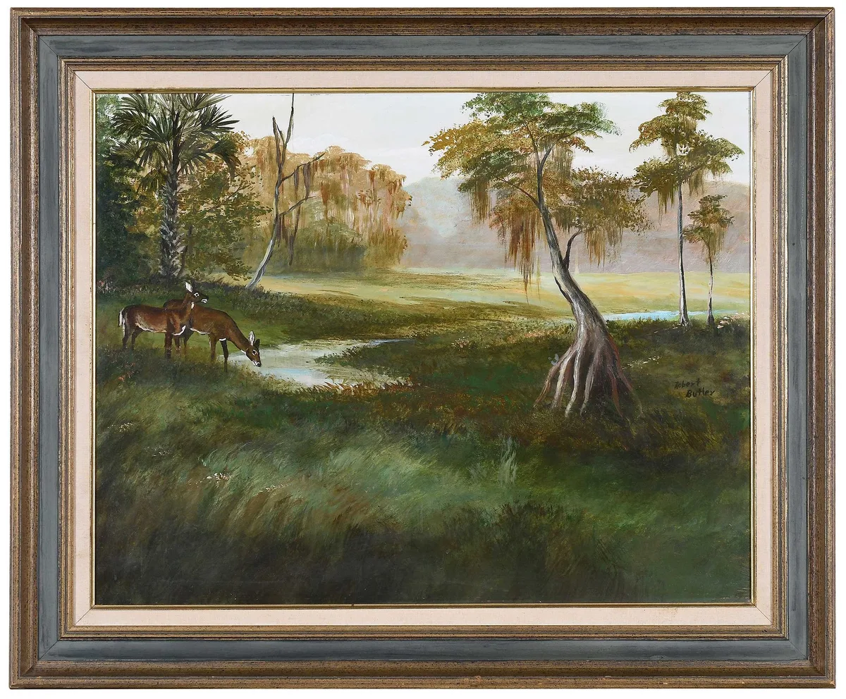 Robert Butler, Florida Swamp View, oil on canvas