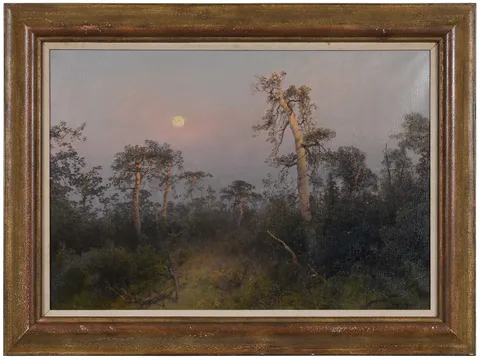Hermann Herzog, Sunset on the Florida Hummocks, oil on canvas