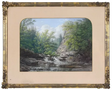 William Rickarby Miller, Catskill Glory, 1856, pastel on paper