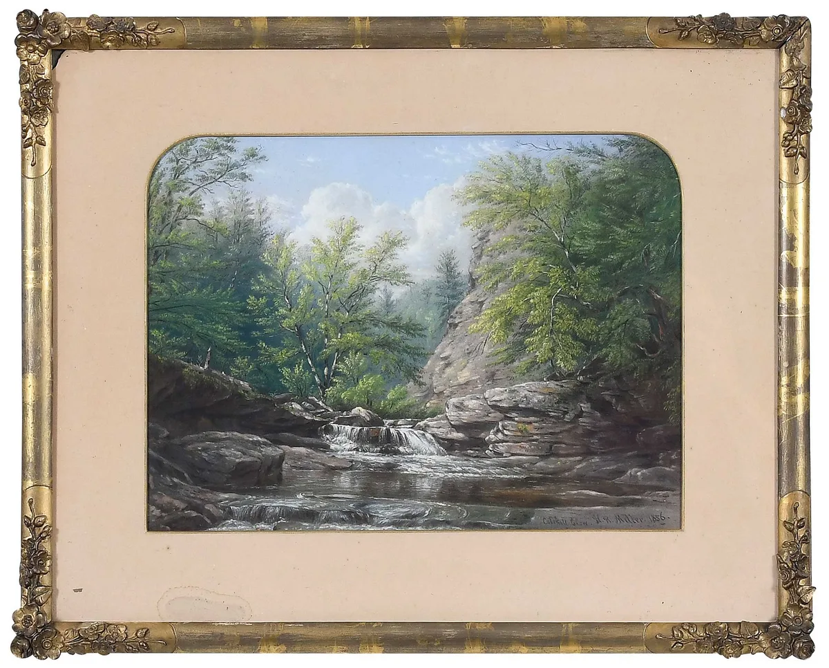 William Rickarby Miller, Catskill Glory, 1856, pastel on paper