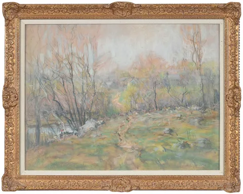 Arthur Clifton Goodwin, Spring Scene, pastel on board