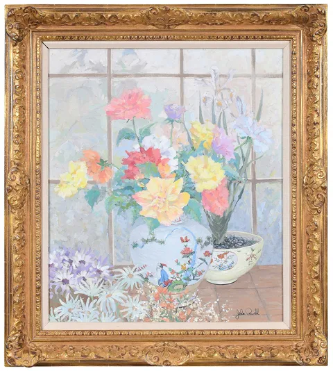 John Powell, Floral Still Life, oil on canvas