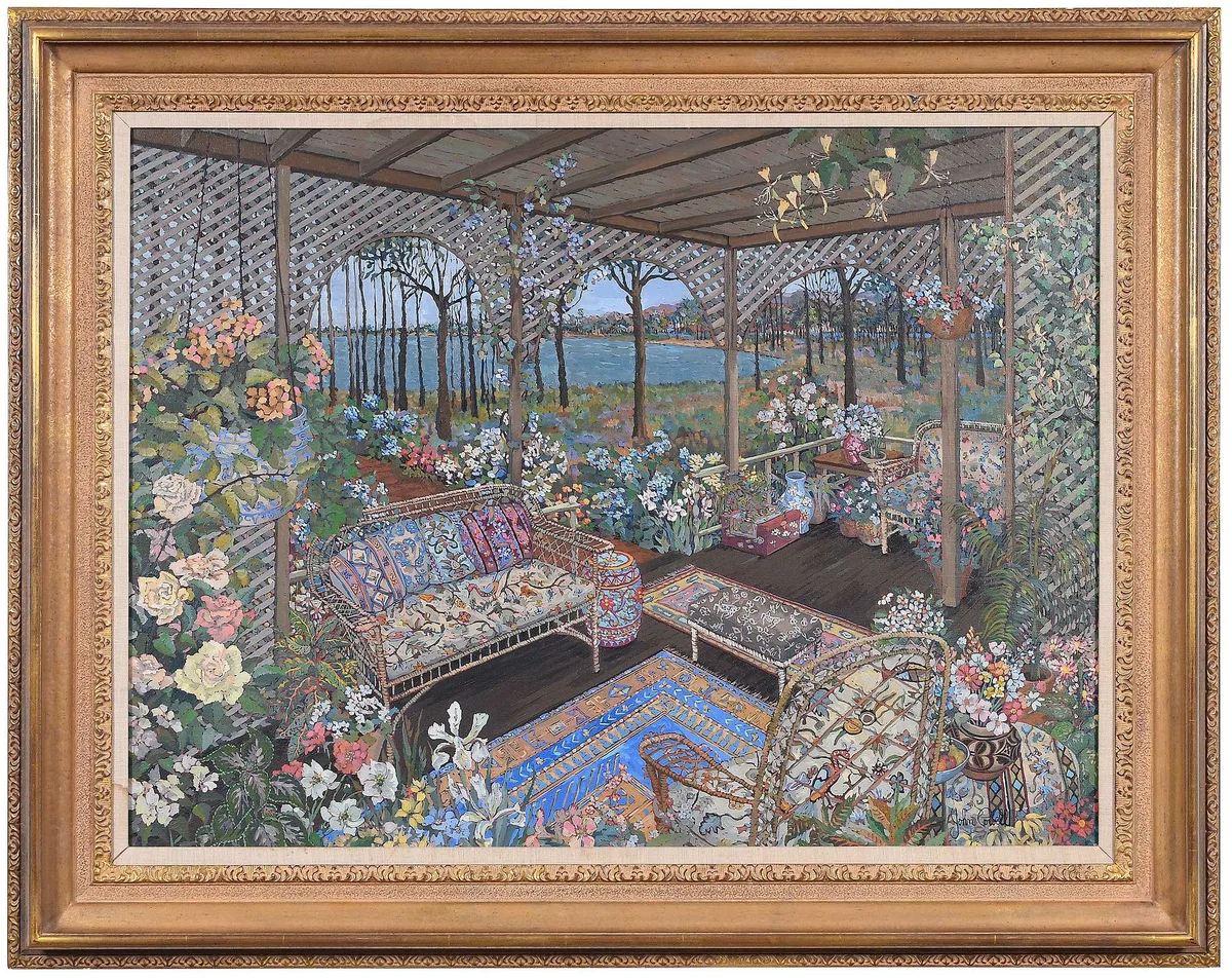 John Powell, The Veranda, oil on canvas