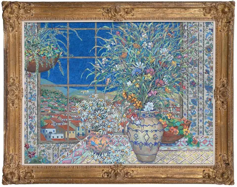 John Powell, Flowers, oil on canvas