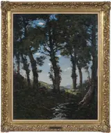 Henri Harpignies, Tree Stand by A Brook