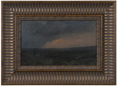 Paul Huet, Passing Storm, oil on paperboard