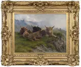 Rosa Bonheur, Cattle Resting in a Highland Field