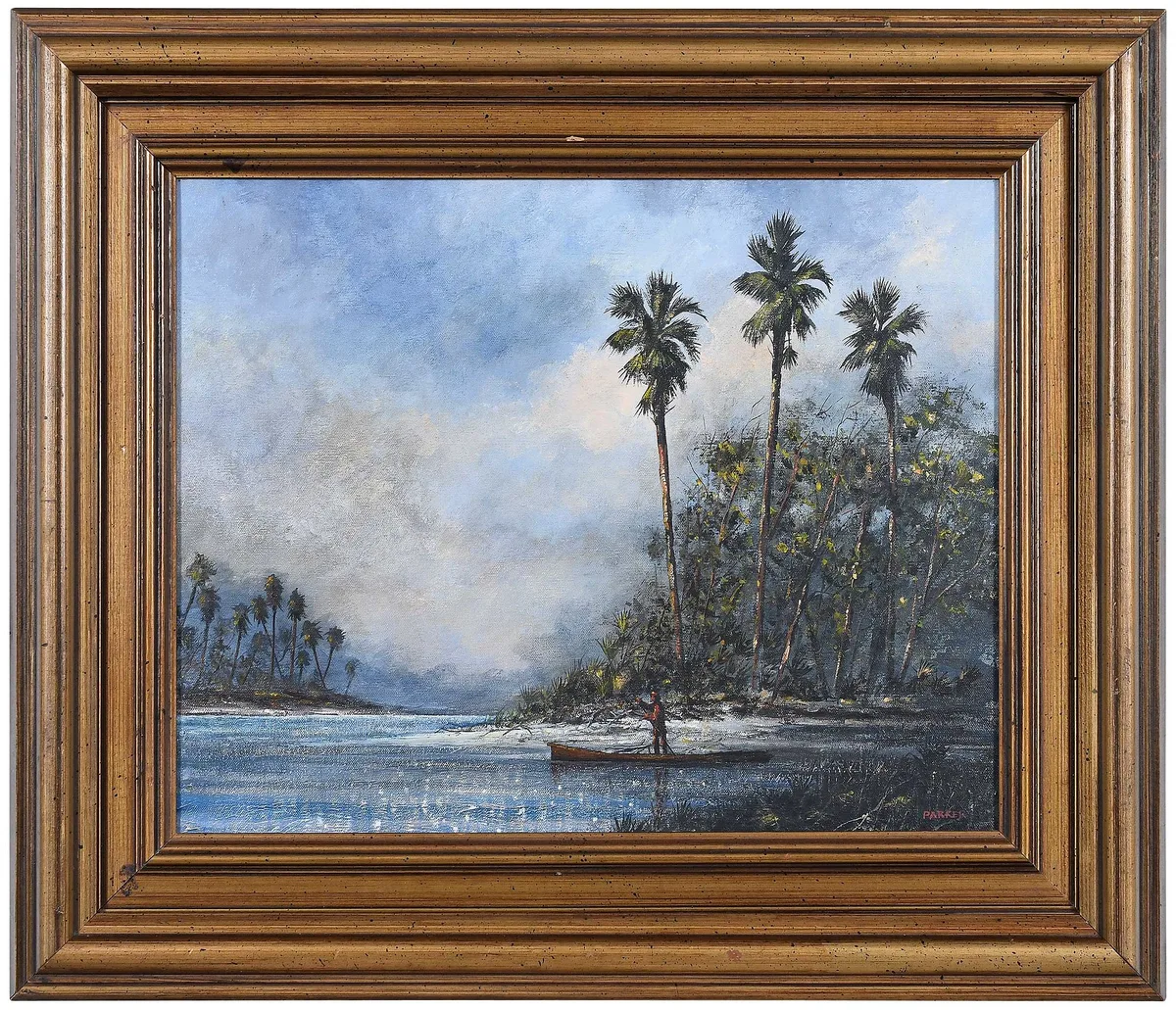 Parker, Canoe in the Shallows, 1971, oil on canvas