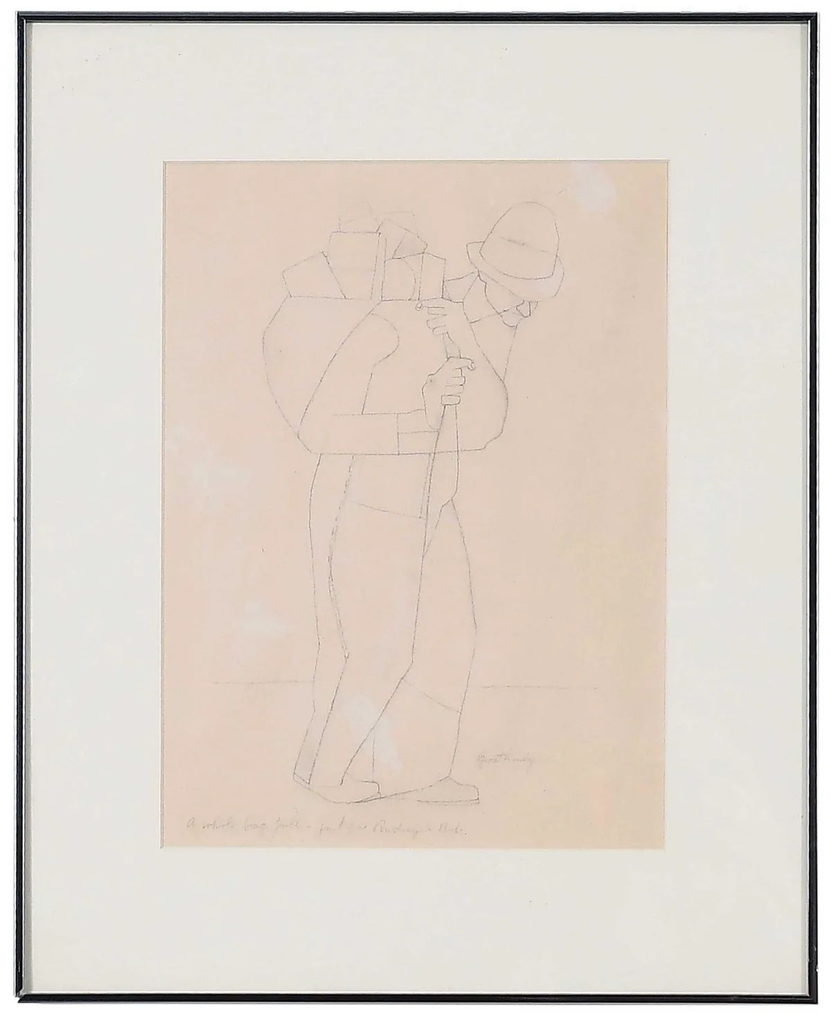 Sharecropper by Robert Gwathmey, graphite on paper, sold Sep 2023