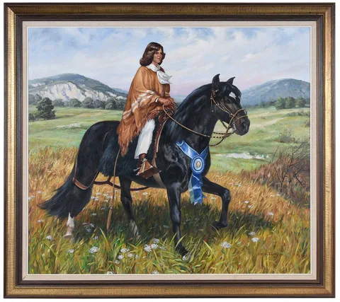 James Frederick Hutchinson, Lady on Horse, oil on canvas
