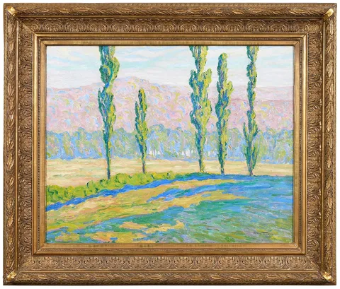 Allen Tucker, Silver Poplars, 1921, oil on canvas