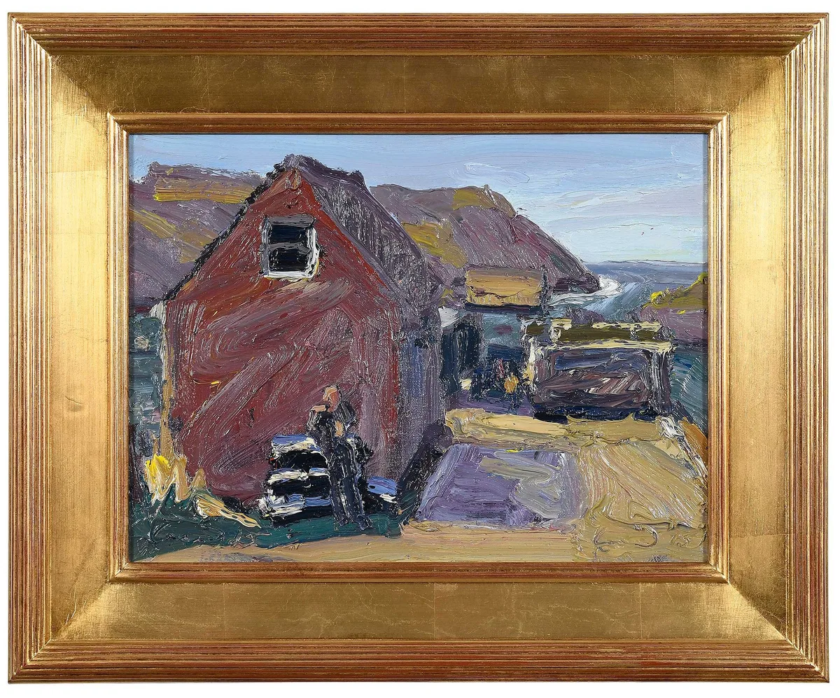 David Kasman, Down to the Wharf, Monhegan, 2015, oil on canvas board