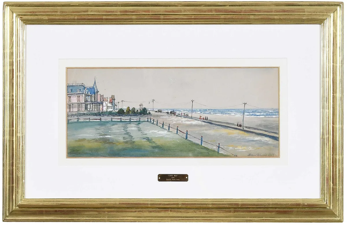 Cape May, New Jersey by Edmund Darch Lewis, 1889, watercolor and gouache on paper, sold Jul 2023