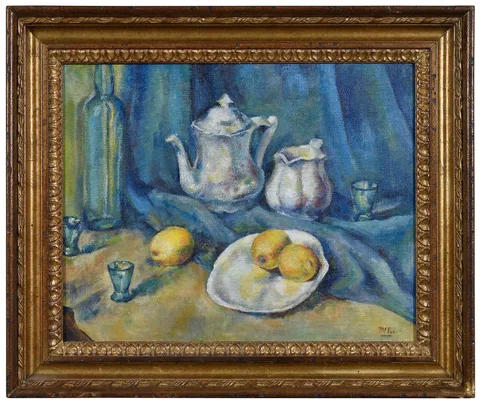 Henry Lee McFee, Still Life with Silver and Lemons, oil on canvas