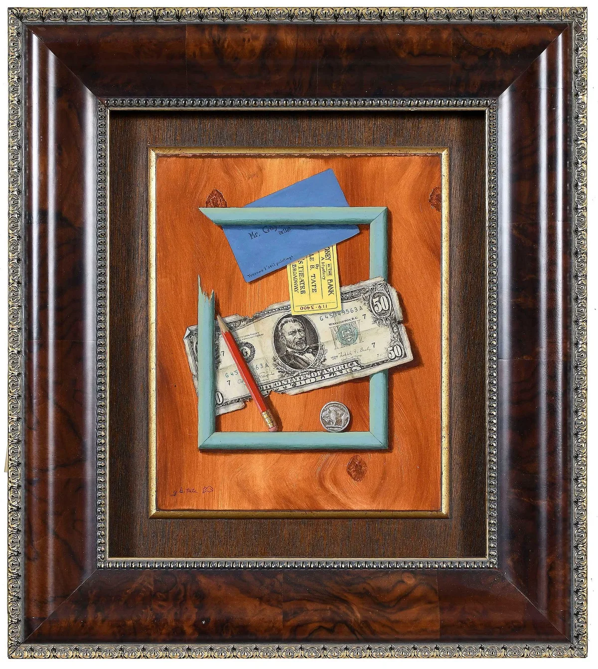 Gayle Tate, Broken Frame, oil on panel