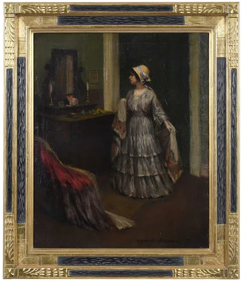 Agnes M. Richmond, Elegant Lady, oil on canvas