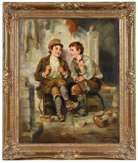 Karl Witkowski, The Telling of a Tale, 1886, oil on canvas